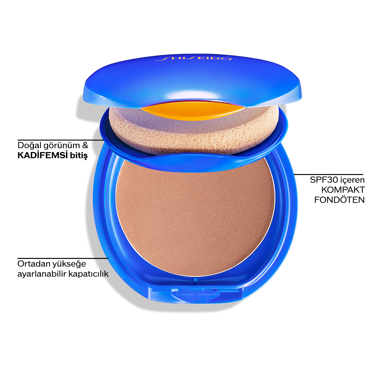 SHISEIDO - UV PROTECTIVE COMPACT FOUNDATION SPF30 - Cilt Görünümünü Güzelleştiren, UV Işınlarına Karşı Koruyan, Suya, Tere Dayanıklı Kompakt Fondöten