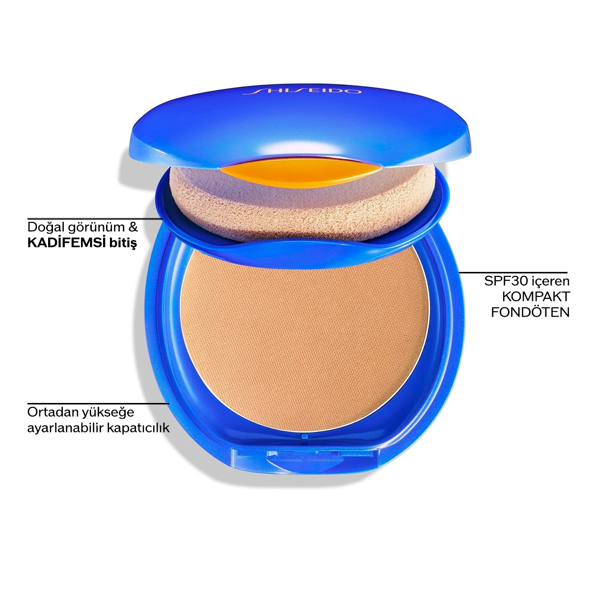 SHISEIDO - UV PROTECTIVE COMPACT FOUNDATION SPF30 - Cilt Görünümünü Güzelleştiren, UV Işınlarına Karşı Koruyan, Suya, Tere Dayanıklı Kompakt Fondöten