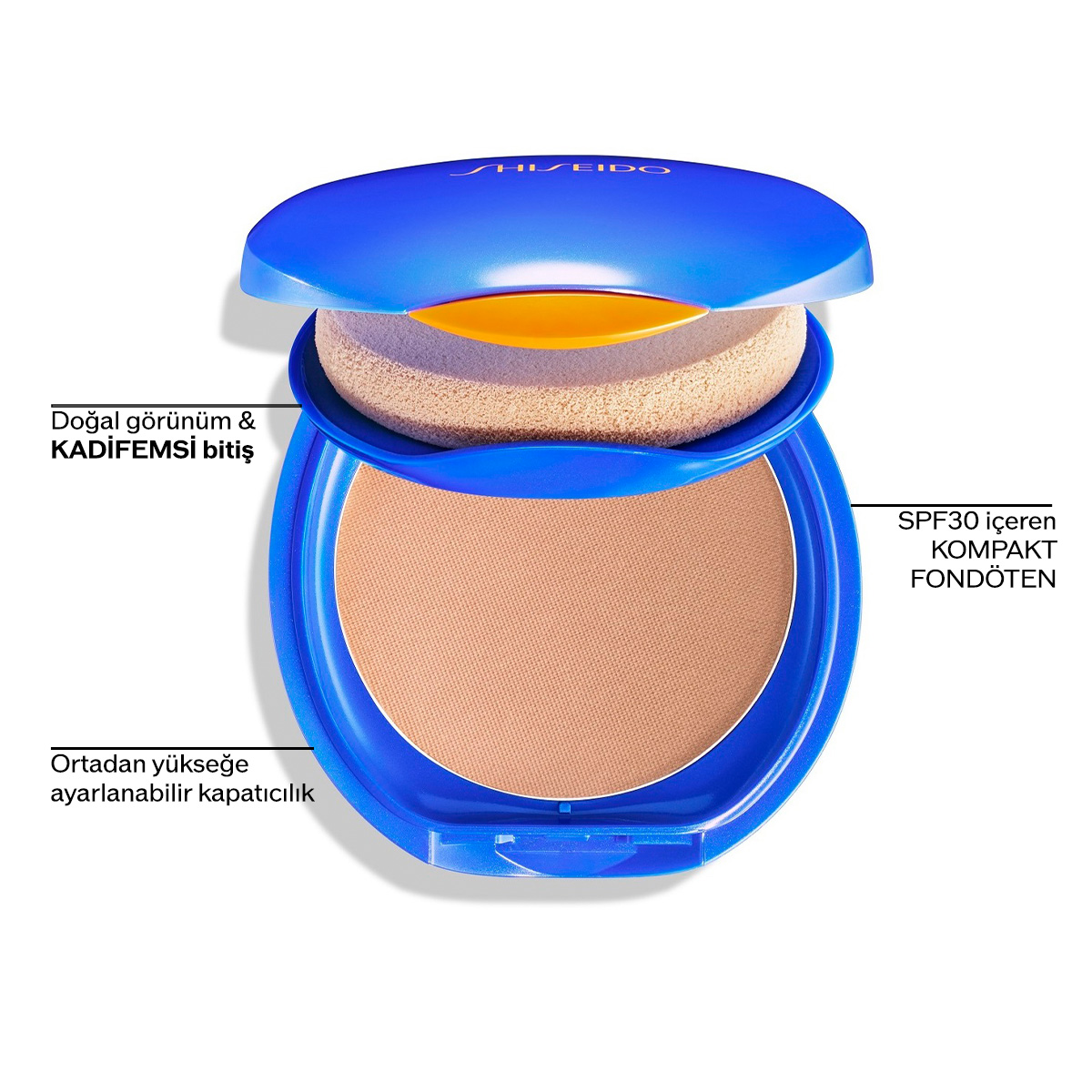 SHISEIDO - UV PROTECTIVE COMPACT FOUNDATION SPF30 - Cilt Görünümünü Güzelleştiren, UV Işınlarına Karşı Koruyan, Suya, Tere Dayanıklı Kompakt Fondöten