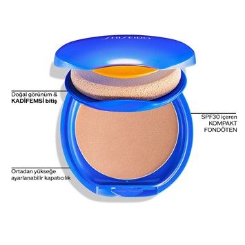SHISEIDO - UV PROTECTIVE COMPACT FOUNDATION SPF30 - Cilt Görünümünü Güzelleştiren, UV Işınlarına Karşı Koruyan, Suya, Tere Dayanıklı Kompakt Fondöten