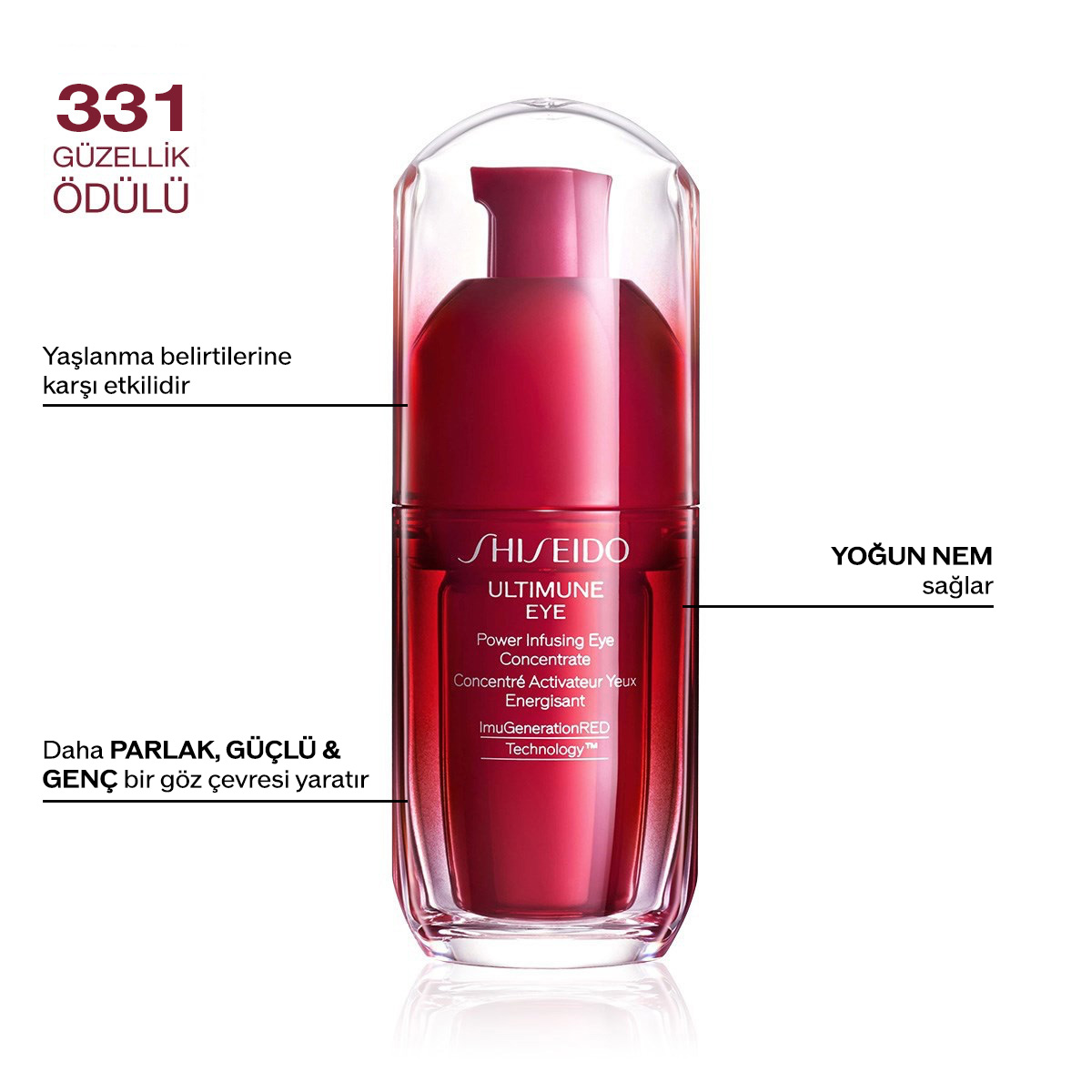 SHISEIDO - ULTIMUNE POWER INFUSING EYE CONCENTRATE - Koyu Halka, Şişkinlik & İnce Çizgi Karşıtı Göz Çevresi Kremi