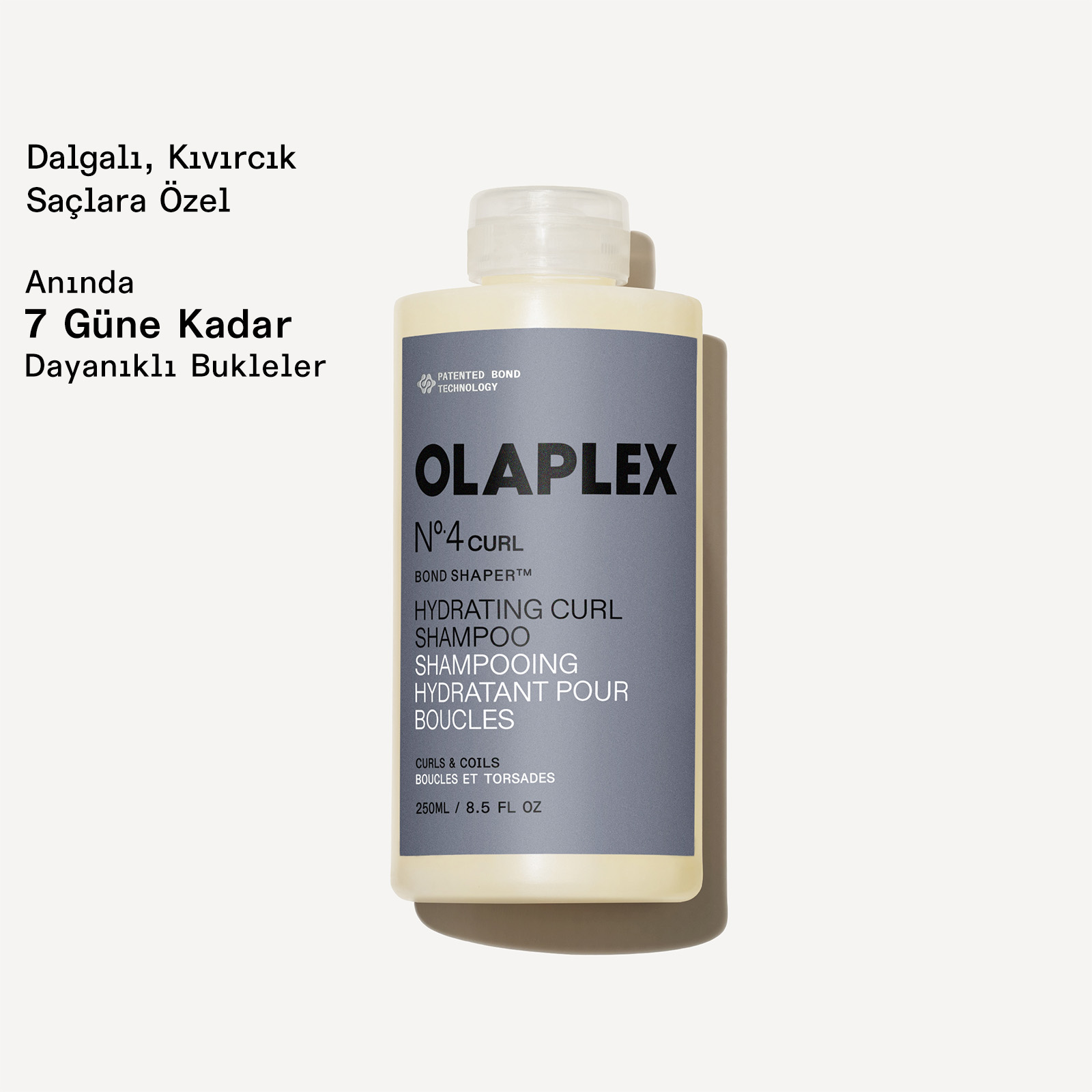 OLAPLEX - No. 4CURL BOND SHAPER HYDRATING CURL SHAMPOO - Dalgalı, Kıvırcık Saçlar İçin Bukle Belirginleştirişi ve Nemlendirici Şampuan 