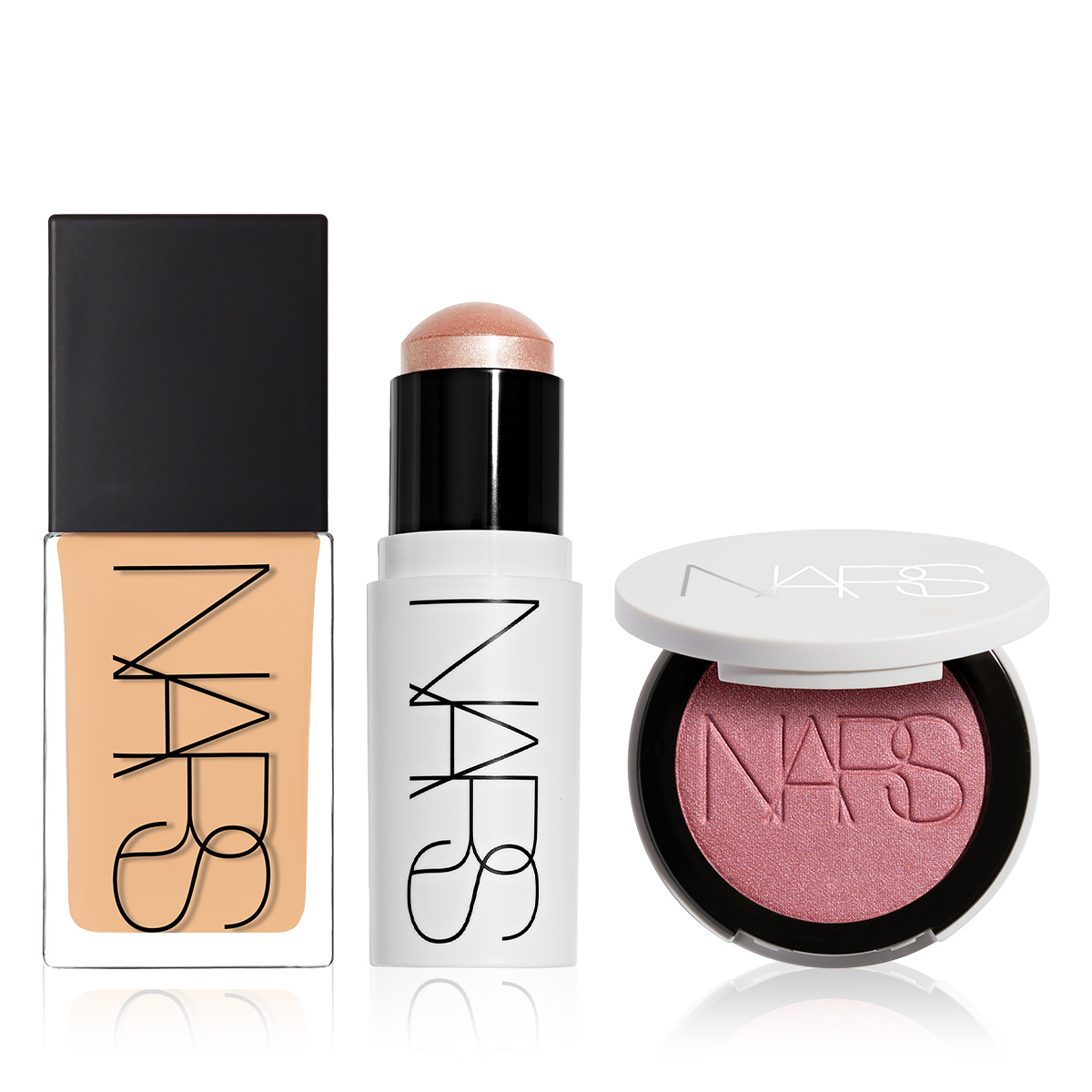 NARS - LUMINOUS COMPLEXION BUNDLE - %70 Cilt Bakım İçerikli Fondöten, Çok Amaçlı Aydınlatıcı Stik & Yüksek Performanslı Aydınlatıcı Allık Seti