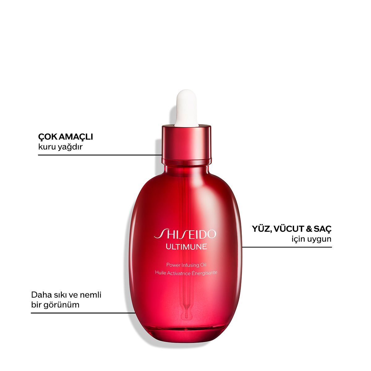 SHISEIDO - ULTIMUNE POWER INFUSING OIL - Çok Amaçlı Vücut & Saç Bakım Yağı