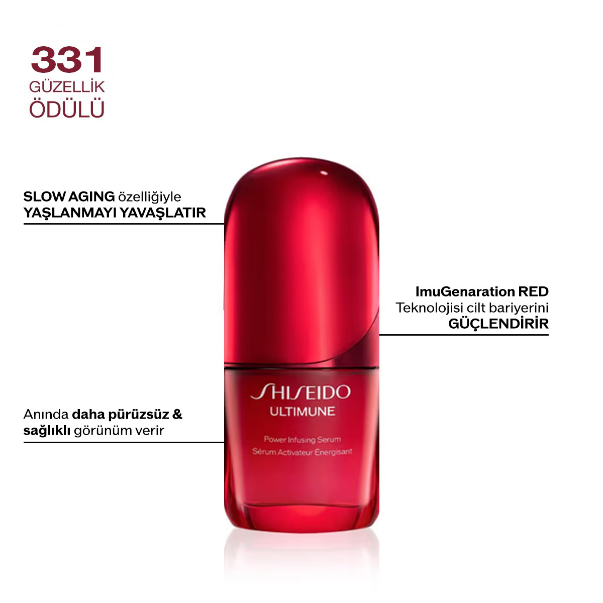 SHISEIDO - ULTIMUNE POWER INFUSING SERUM - Yaşlanmayı Yavaşlatan, Pürüzsüzleştirici Etkili & Cilt Bariyerini Güçlendiren Serum