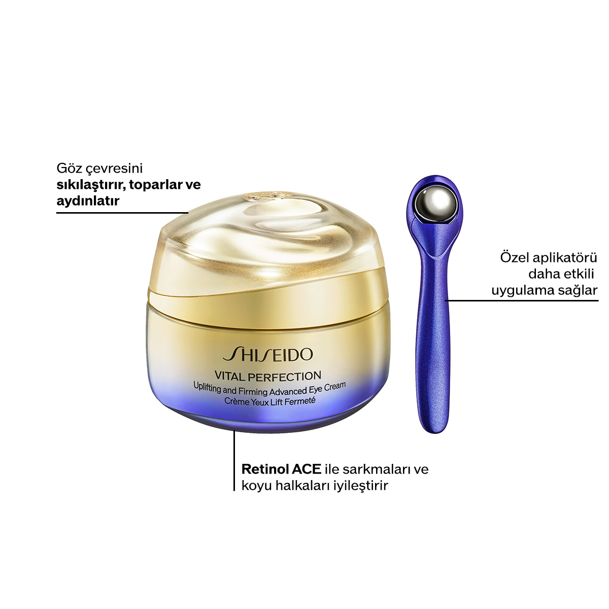 SHISEIDO - VITAL PERFECTION UPLIFTING & FIRMING ADVANCED EYE CREAM - Sıkılaştırıcı, Toparlayıcı & Anti-Aging Etkili Retinol İçeren Göz Çevresi Kremi