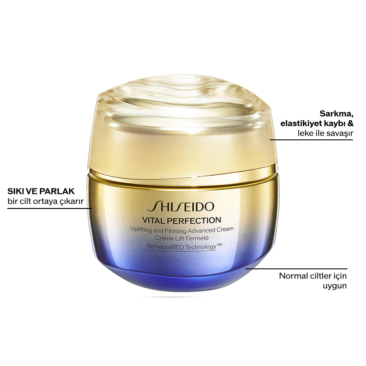 SHISEIDO - VITAL PERFECTION UPLIFTING AND FIRMING ADVANCED CREAM - Cildi Sıkılaştıran, Toparlayan Yaşlanma Karşıtı Gelişmiş Bakım Kremi
