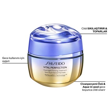 SHISEIDO - VITAL PERFECTION OVERNIGHT FIRMING TREATMENT  - Cildi Sıkılaştıran ve Toparlayan Gece Kremi