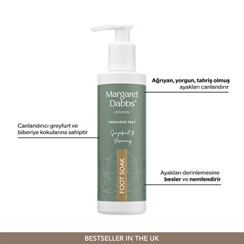 MARGARET DABBS LONDON - LIMITED EDITION FOOT SOAK WITH GRAPEFRUIT AND ROSEMARY - Sınırlı Sayıda Derinlemesine Besleyici, Canlandırıcı & Nemlendirici Sıvı Ayak Yıkama Jeli