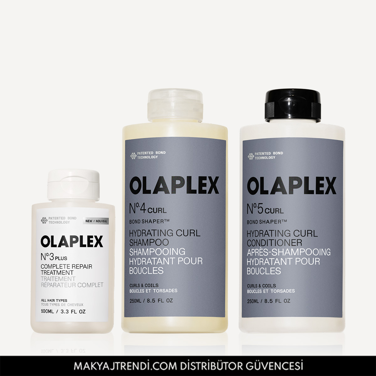 OLAPLEX - CURL REPAIR SYSTEM TRIO - Dalgalı, Kıvırcık Saçlar İçin Bukle Belirginleştirici Şampuan, Saç Kremi & Güçlendirilmiş Yoğun Onarıcı Bakım Seti 