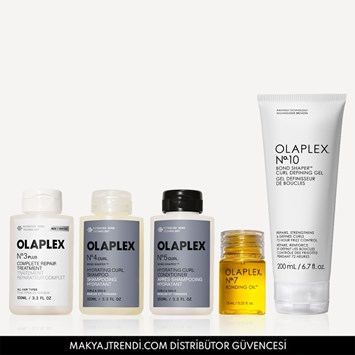 OLAPLEX - CURL STRENGTH & STYLE SET - Dalgalı, Kıvırcık Saçlar İçin Bukle Belirginleştirici Şampuan, Saç Kremi, Bukle Şekillendirici Jel, Yoğun Onarıcı Bakım & Bağ Güçlendirici Saç Bakım Yağı Seti 