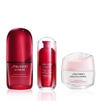 SHISEIDO - MOISTURE & STRENGTH & ANTI-AGING TRIO SET - Hyalüronik Asit İçeren Nemlendirme & Güçlendirme & Anti- Aging Süper Üçlüsü