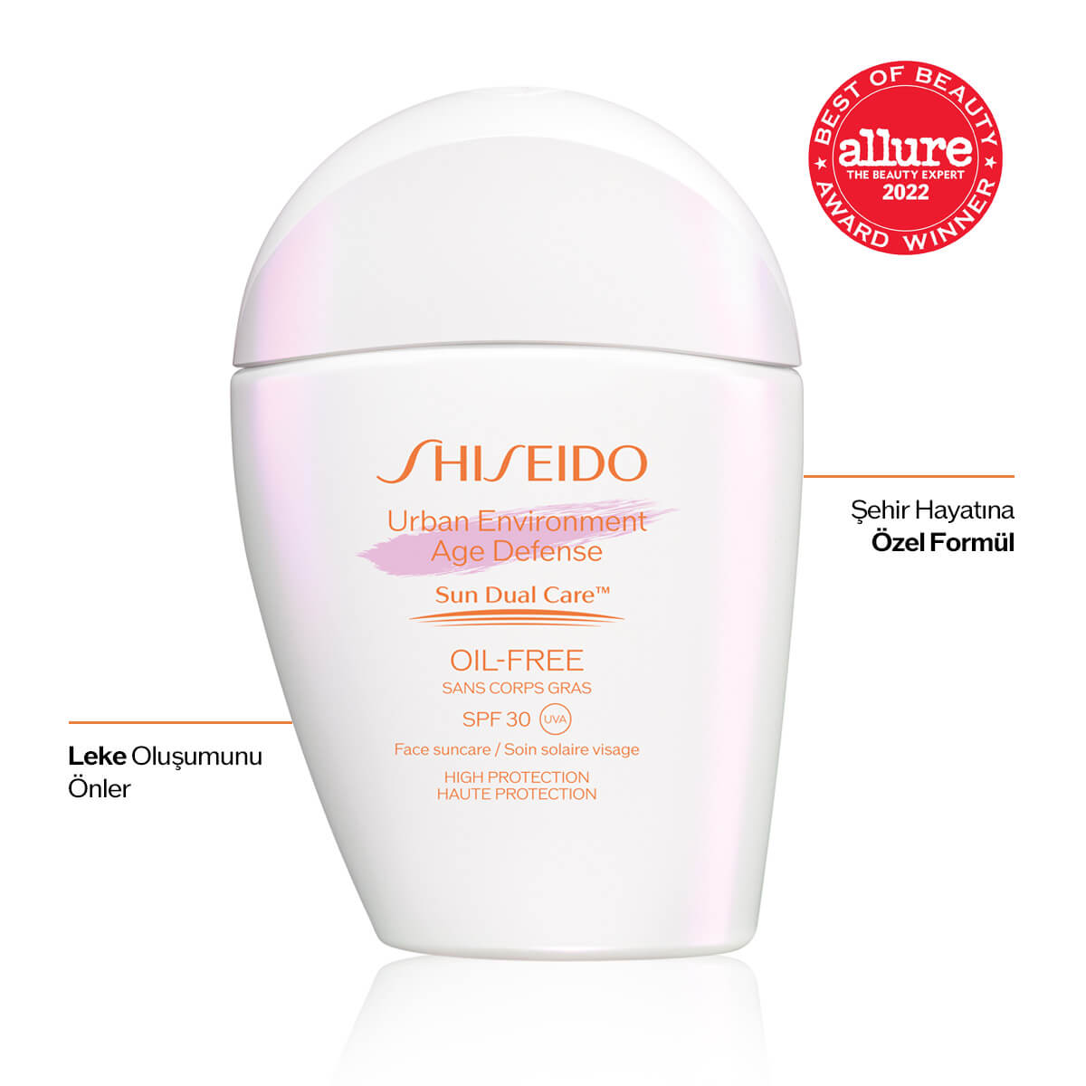 SHISEIDO - URBAN ENVIRONMENT AGE DEFENSE OIL-FREE SPF30 - Cildi Korurken Güçlendiren, Yaşlanma Karşıtı, Nemli Bitişli Yağsız Günlük Güneş Kremi SPF30