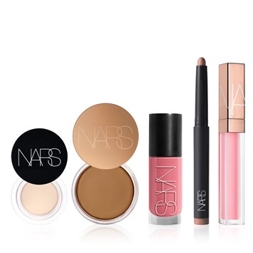 NARS - ON THE GO VACATION SET - Silgi Kapatıcı, Likit Allık, Krem Bronzer, Lip Gloss & Kalem Far Seti
