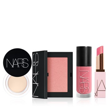 NARS - SOFTLY BLUSHED & BALM'D SET - Silgi Kapatıcı, Toz Allık, Likit Allık & Dudak Balmı Seti