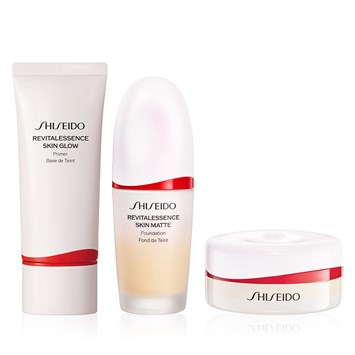 SHISEIDO - THE MATTE RITUAL BUNDLE - Cilde Bakım Yapan Mat Fondöten & Toz Pudra & Cilde Anında Parlaklık Veren Primer Seti