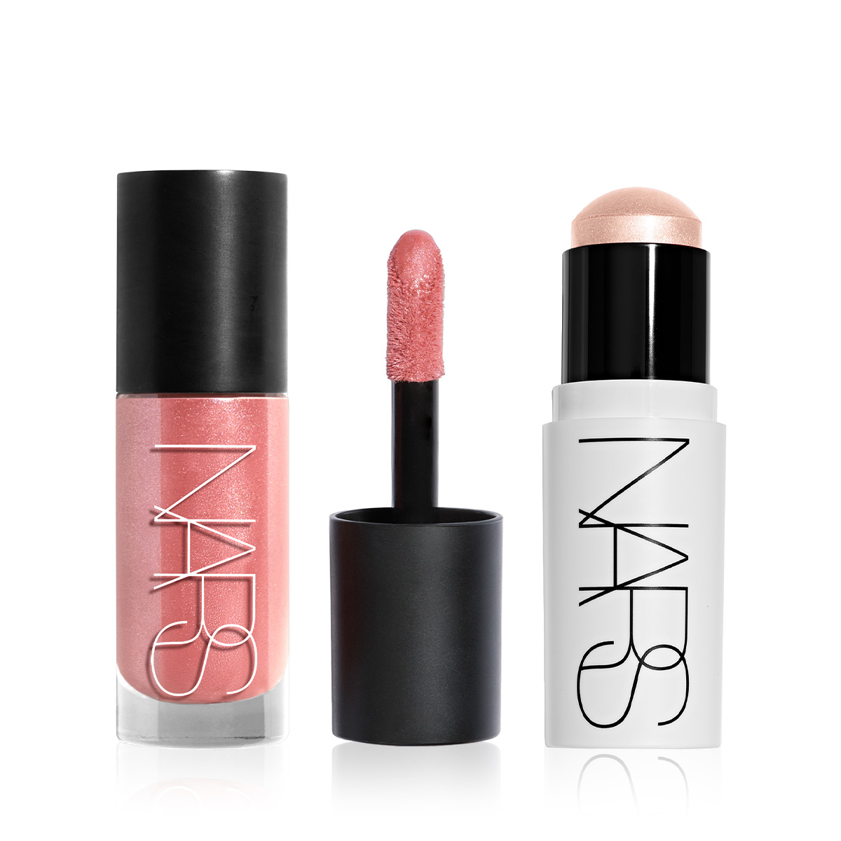 NARS - INSTANT GLOW DUO - Çok Amaçlı Aydınlatıcı Stik & 16 Saat Nemlendirme Sağlayan Likit Allık Seti