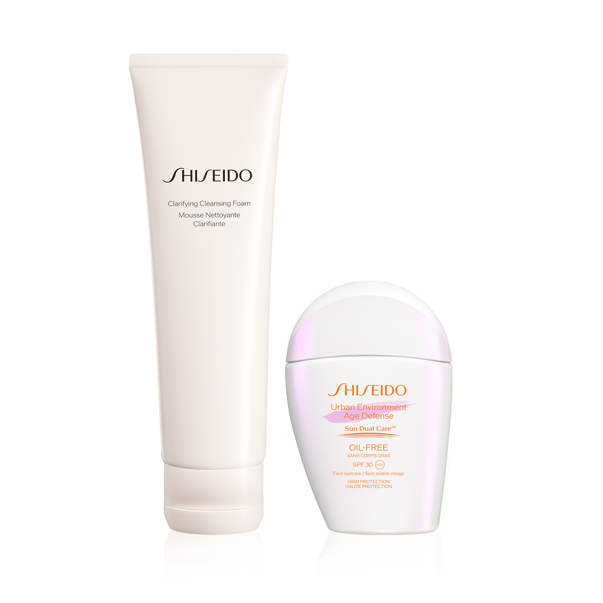 SHISEIDO - URBAN ENVIRONMENT & CLEANSING FOAM SET - Tüm Ciltler İçin Arındırıcı Köpüren Temizleyici & Yaşlanma Karşıtı Güneş Kremi Seti