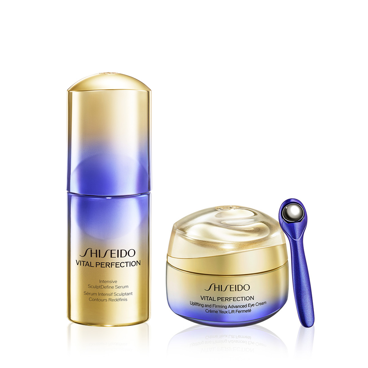 SHISEIDO - VITAL PERFECTION LIFTDEFINE RADIANCE & EYE CREAM DUO - Retinol İçeren Sıkılaştırıcı Göz Kremi & Cildi Sıkılaştıran, Toparlayan Sarkma Karşıtı Serum Seti