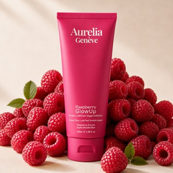 AURELIA GENÈVE - RASPBERRY GLOWUP - INSTANT LUSHGLOW VEGAN EXFOLIATOR - Cildi Derinlemesine Arındıran & Işıltı Kazandıran Vegan Peeling