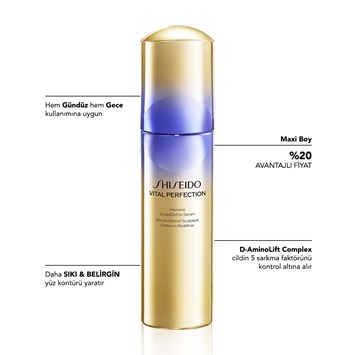 SHISEIDO - VITAL PERFECTION SCULPTDEFINE SERUM - Cildi Sıkılaştıran, Toparlayan ve Aydınlatan, Sarkma Karşıtı Gelişmiş Bakım Serumu 