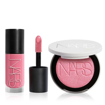 NARS - BLUSH & GLOW DUO - Yoğun Pigmentli Likit Allık & Yüksek Performanslı Aydınlatıcı Toz Allık Seti