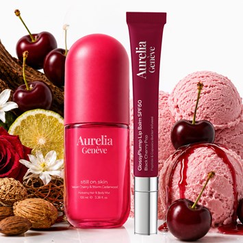 AURELIA GENÈVE - SPF YOUR CHERRY MOOD - Güneşten Koruyucu & Dolgunlaştırıcı Etkili Kiraz Renkli Lip Balm & Kadifemsi Vişne ve Sıcak Sedir Ağacı Kokulu Saç & Vücut Misti