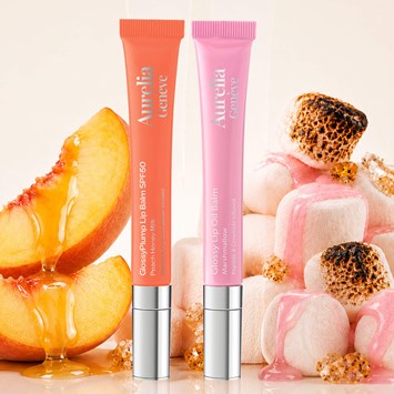 AURELIA GENÈVE - THE SPF LAYER DUO - Güneşten Koruyucu & Dolgunlaştırıcı, Nemlendirici Etkili İkili Lip Balm Seti ( Soft Pembe & Şeftalimsi Pembe)
