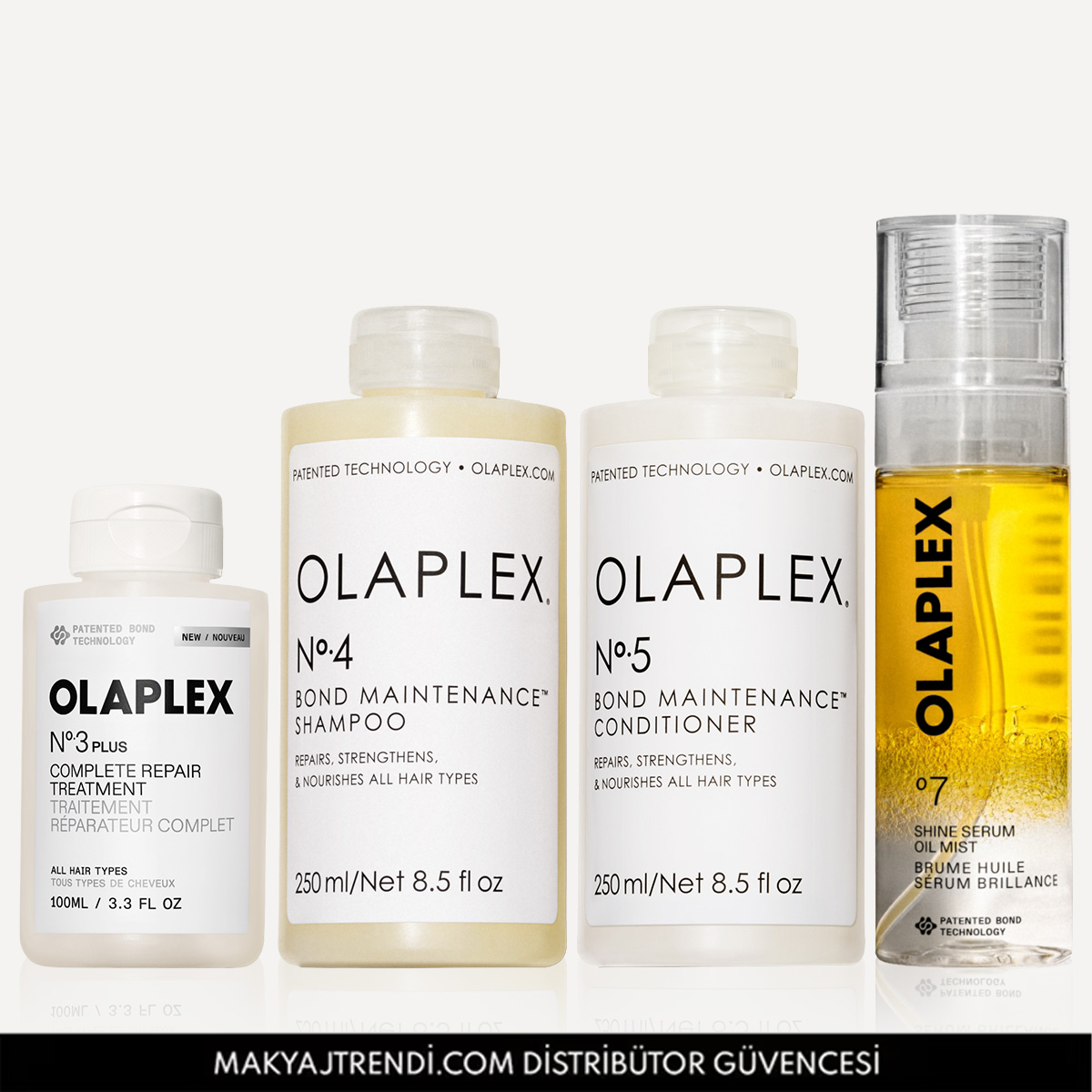OLAPLEX - ULTIMATE HAIR REPAIR - Bağ Güçlendirici & Yoğun Onarıcı & Anında Parlaklık ve Nem Veren Bakım Seti
