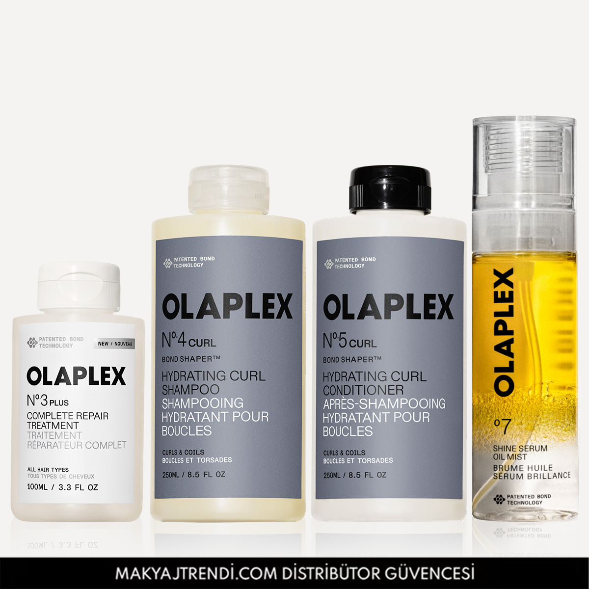 OLAPLEX - BOUNCE & DEFINE ROUTINE - Dalgalı ve Kıvırcık Saçlar İçin Bağ Güçlendirici & Yoğun Onarıcı & Anında Parlaklık ve Nem Veren Bakım Seti