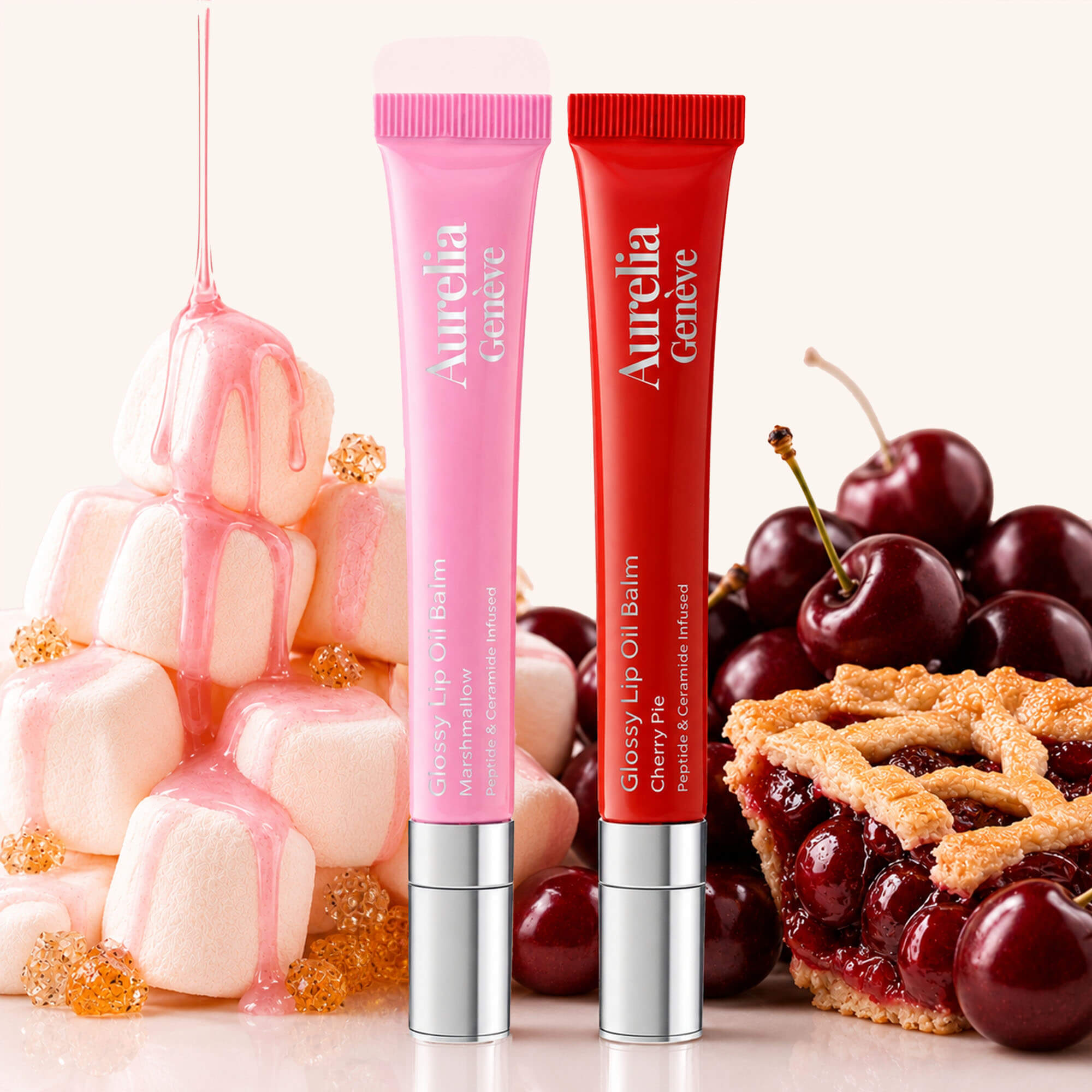 AURELIA GENÈVE - MOOD MATCH LIP DUO - Peptit & Seramid İçeren Nemlendirici Etkili Renkli Lip Balm Seti (İkili)