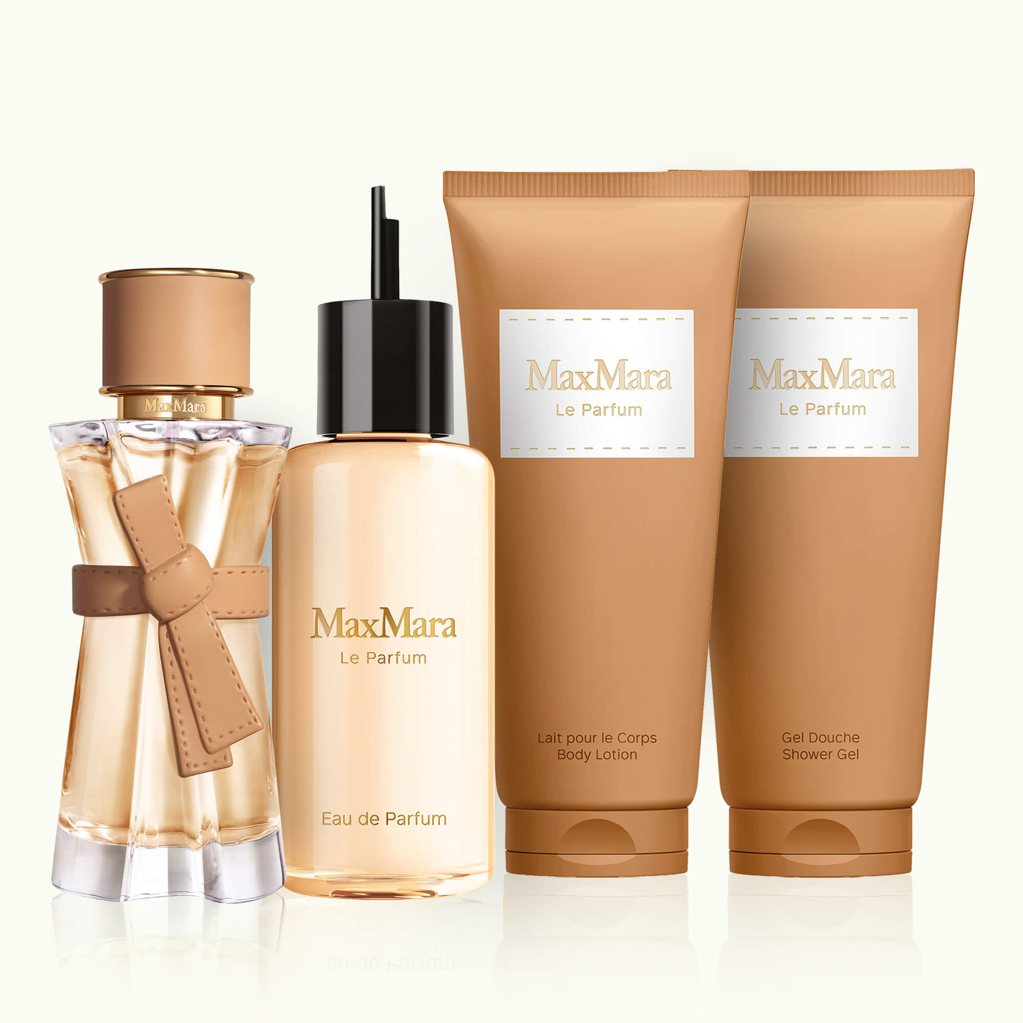 MAX MARA - LE PARFUM PRESTIGE COLLECTION - Odunsu Çiçeksi Duş Jeli, Vücut Losyonu, 100 ml Parfüm & 150ml Refill Parfüm Seti