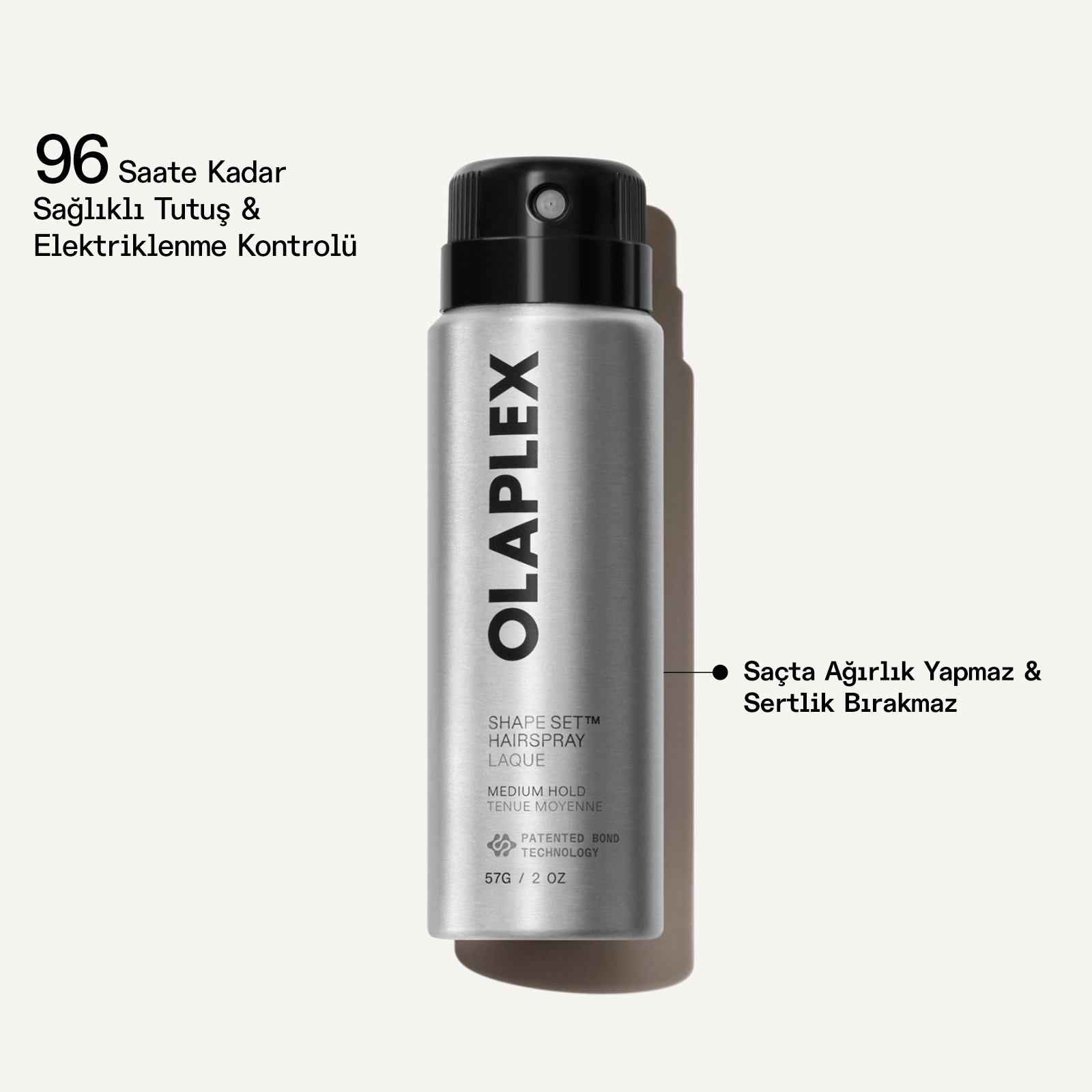 OLAPLEX - SHAPE SET HAIRSPRAY - Ağırlık Hissi Bırakmayan, Onarıcı ve Şekillendirici Sabitleyici Saç Spreyi