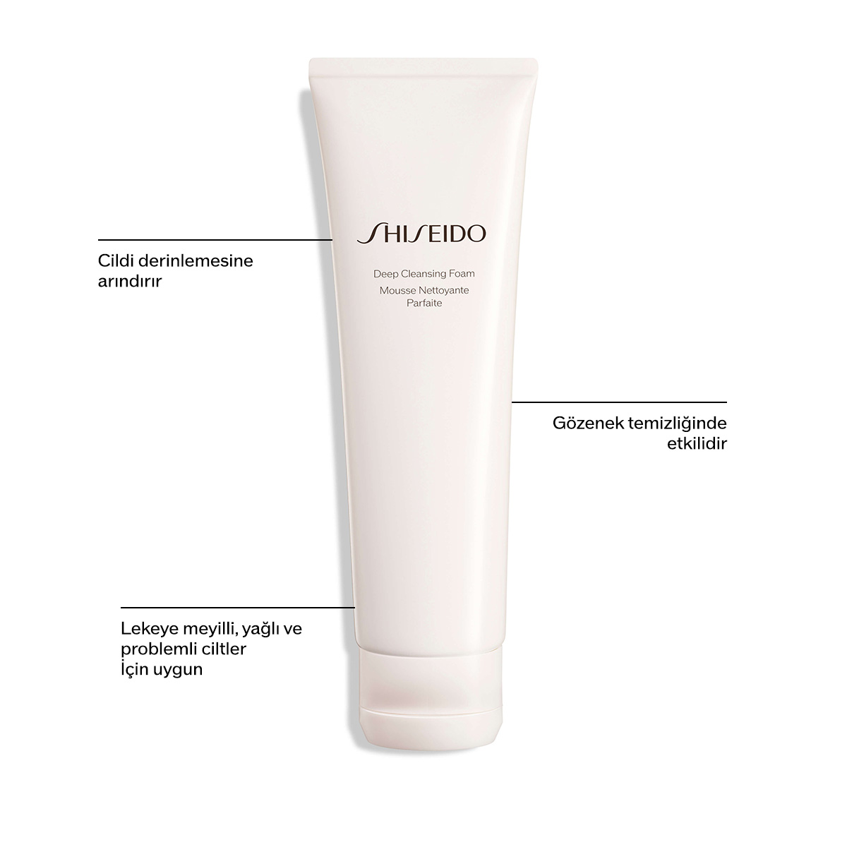 SHISEIDO - DEEP CLEANSING FOAM - Lekeye Meyilli, Yağlı ve Problemli Ciltler İçin Köpüren Temizleyici