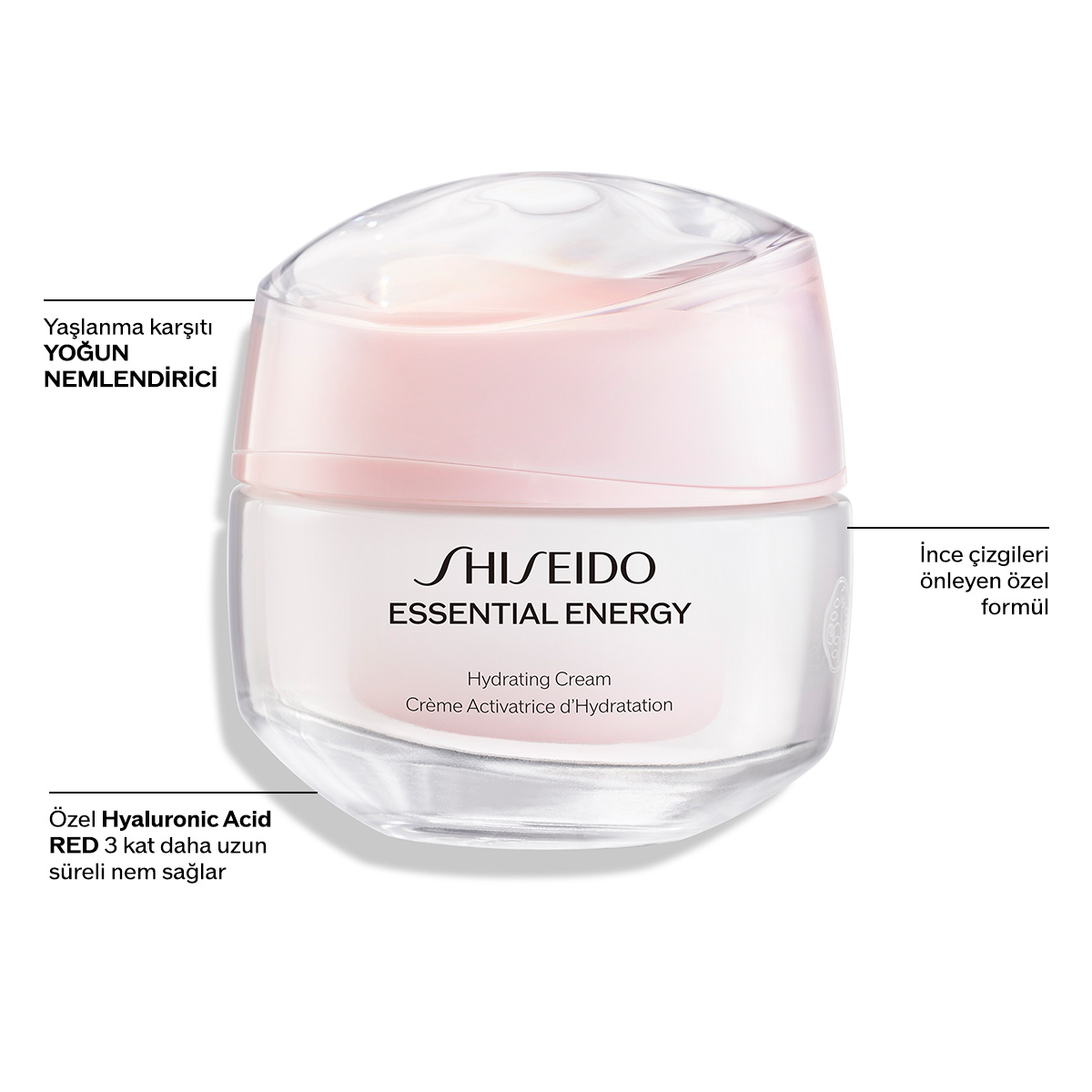 SHISEIDO - ESSENTIAL ENERGY HYDRATING CREAM - Hyalüronik Asit İçeren, Yaşlanma Karşıtı & Uzun Süreli Nem Sağlayan Bakım Kremi