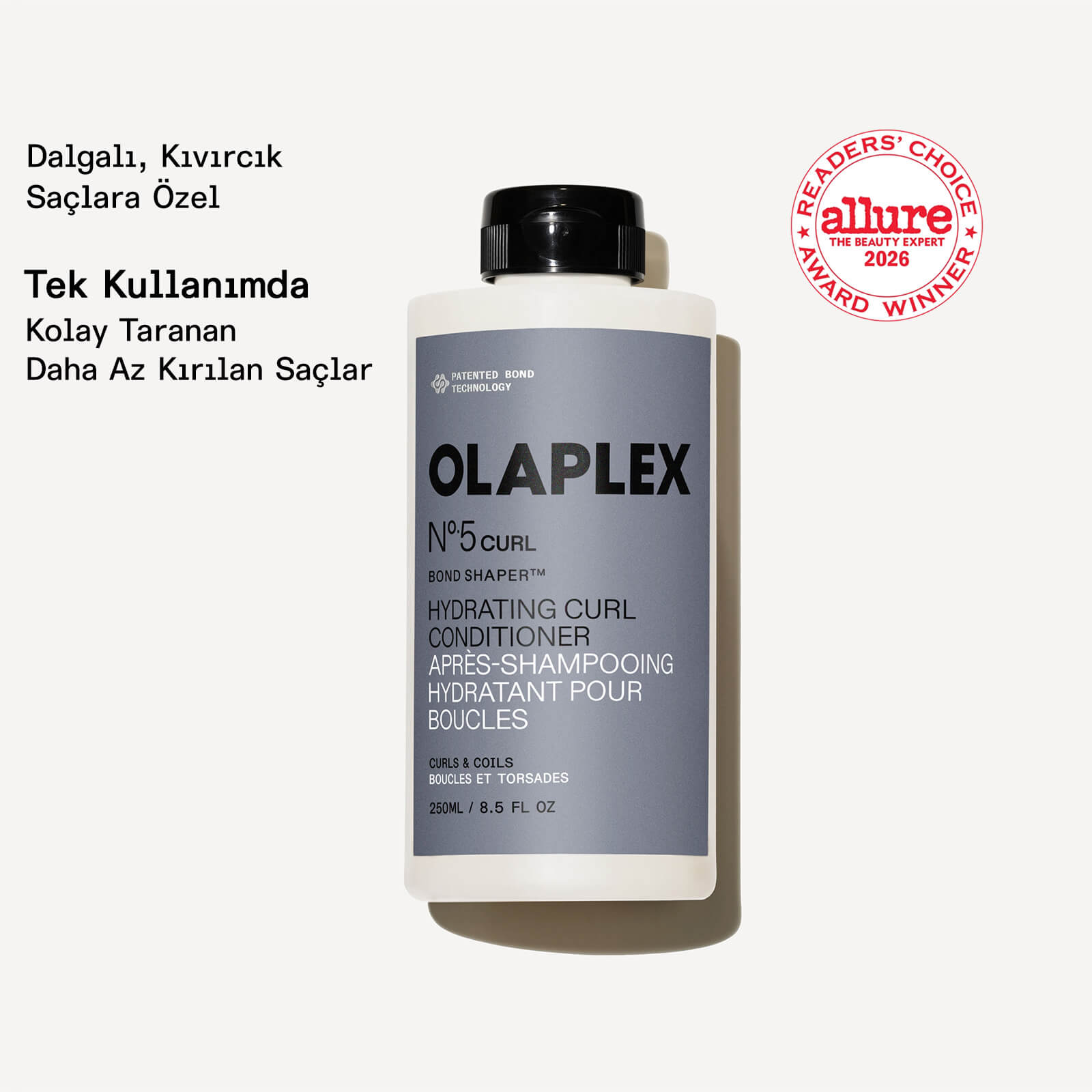 OLAPLEX - No. 5 CURL BOND SHAPER HYDRATING CURL CONDITIONER - Dalgalı, Kıvırcık Saçlar İçin Bukle Belirginleştirici ve Nemlendirici Bakım Kremi 
