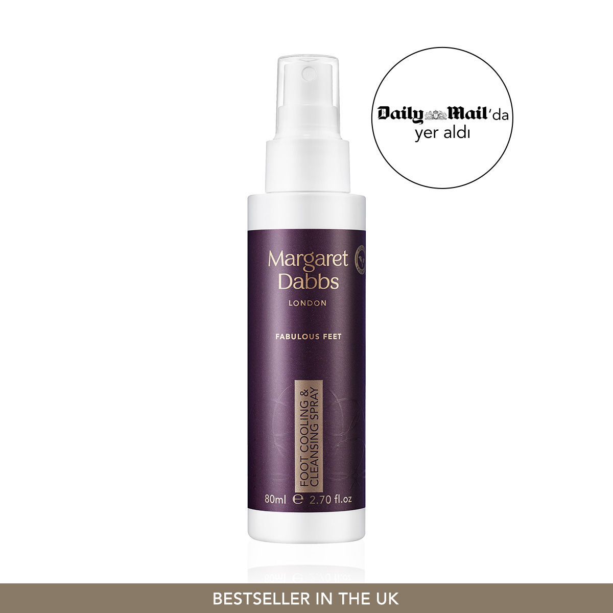MARGARET DABBS LONDON - FOOT COOLING & CLEANSING SPRAY - Ferahlatıcı, Serinletici ve Koku Giderici Ayak Spreyi
