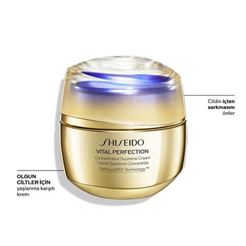 SHISEIDO - VITAL PERFECTION CONCENTRATED SUPREME CREAM 50 ML - Olgun Ciltler İçin Yaşlanma Karşıtı Bakım Kremi