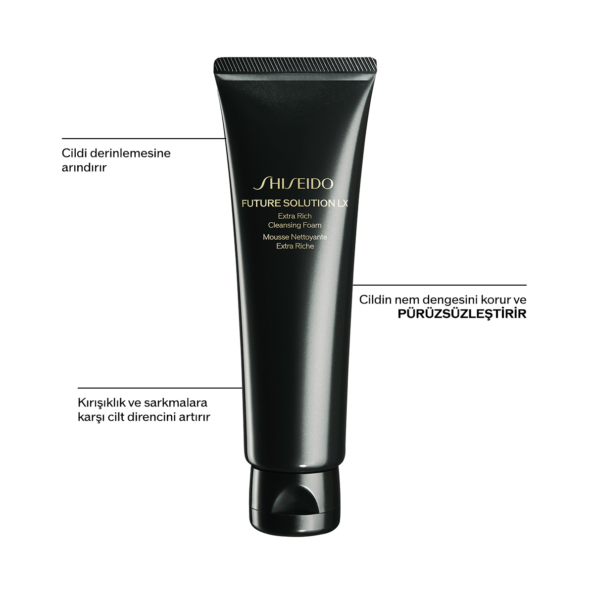 SHISEIDO - FUTURE SOLUTION LX EXTRA RICH CLEANSING FOAM - Cildi Arındıran Lüks Temizleme Köpüğü