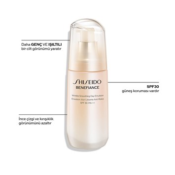 SHISEIDO - BENEFIANCE WRINKLE SMOOTHING DAY EMULSION SPF30 - Kırışıklık Karşıtı Gündüz Emülsiyonu SPF30