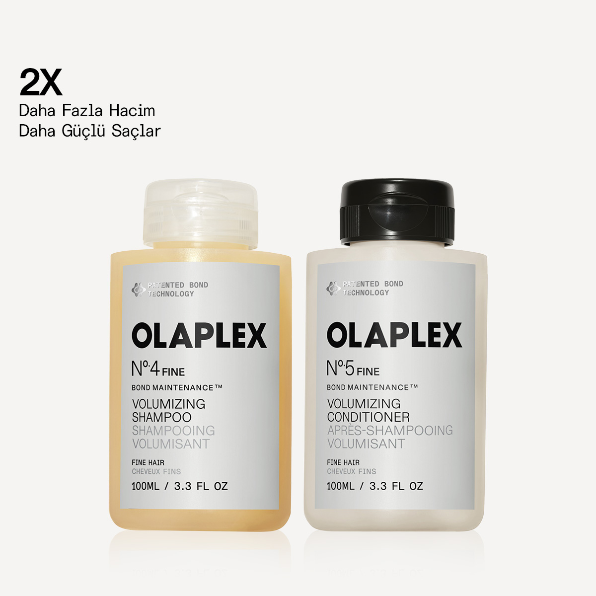 OLAPLEX - FINE BOND MAINTENANCE CLEANSE & CONDITION TRAVEL DUO - İnce Telli Saçlar İçin Seyahat Boy Bağ Güçlendirici ve Hacim Veren Şampuan & Saç Kremi Seti
