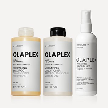OLAPLEX - FINE VOLUME BOOST - İnce Telli Saçlar İçin Bağ Güçlendirici Şampuan, Saç Kremi & Hacim Veren Sprey Seti