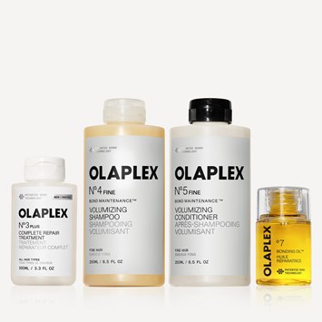 OLAPLEX - FINE HAIR BOOSTING SET - İnce Telli Saçlar İçin Hacim Veren ve Yoğun Onarıcı Bakım & Şampuan, Saç Kremi ve Saç Bakım Yağı Seti