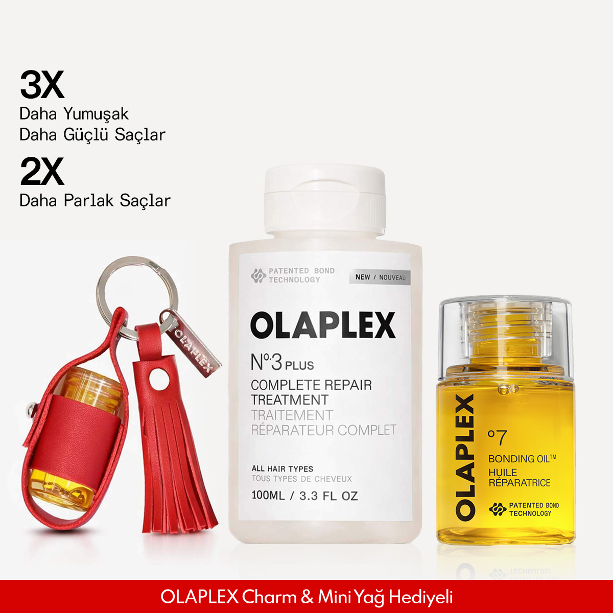 OLAPLEX - BEST SELLER DUO CHARM KIT - Anında Yoğun Onarıcı & Bağ Güçlendirici İkili Saç Bakım Seti