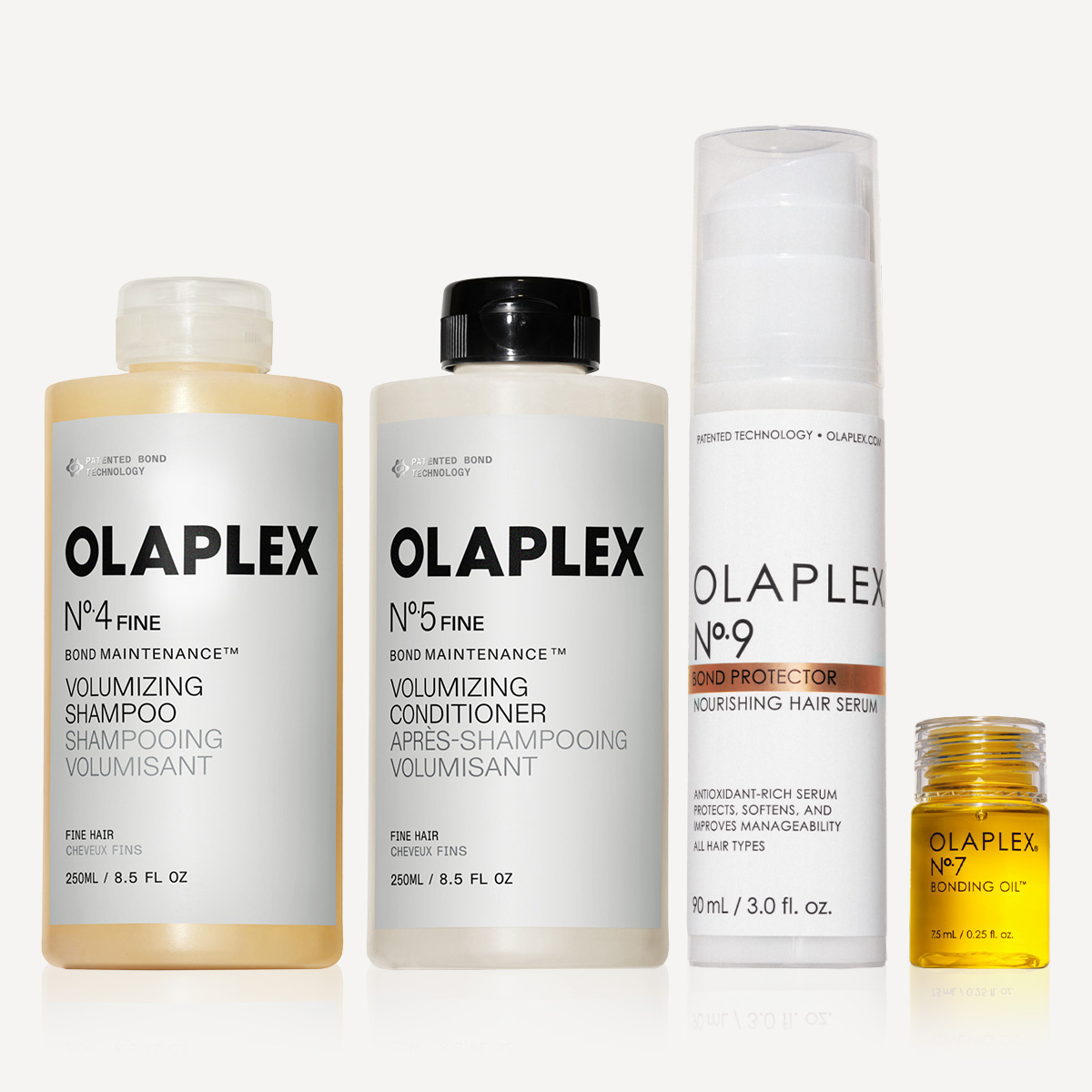 OLAPLEX - FINE PROTECTOR SET - İnce Telli Saçlar İçin Bağ Güçlendirici Şampuan, Saç Kremi, Besleyici Saç Serumu & Bakım Yağı Seti