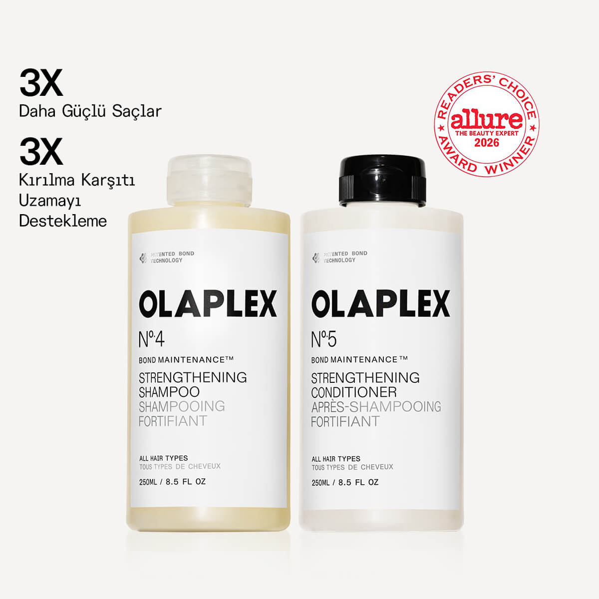 OLAPLEX - DAILY CLEANSE & CONDITION DUO - Saçları Temizleyen & Nemlendiren & Onaran Bağ Güçlendirici Günlük Bakım Seti