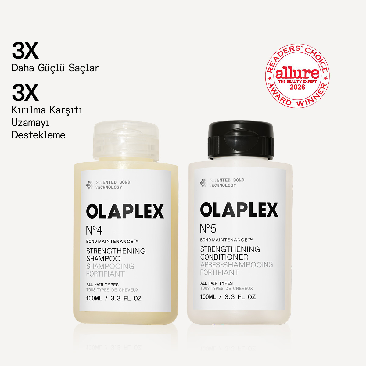 OLAPLEX - DAILY CLEANSE & CONDITION TRAVEL DUO - Saçları Temizleyen & Nemlendiren & Onaran Bağ Güçlendirici Seyahat Bakım Seti