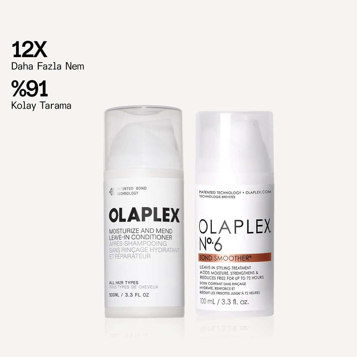 OLAPLEX - MOISTURE & STYLE DUO - Saçları Şekillendiren & Kırıkları Onaran Bağ Güçlendirici İkili Set